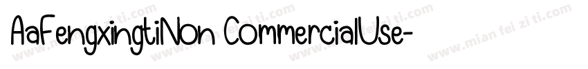 AaFengxingtiNon CommercialUse字体转换